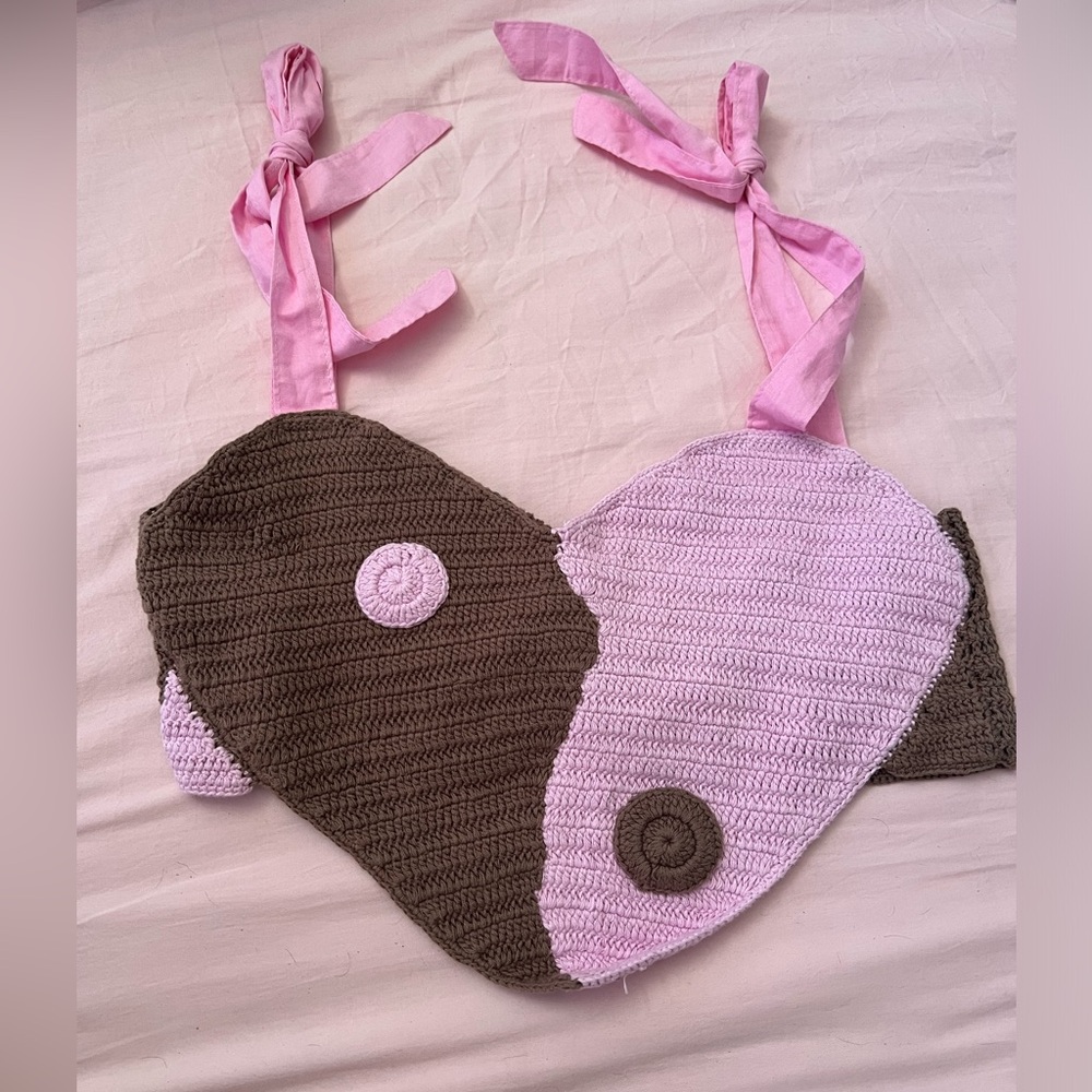 New Girl Order crochet heart top